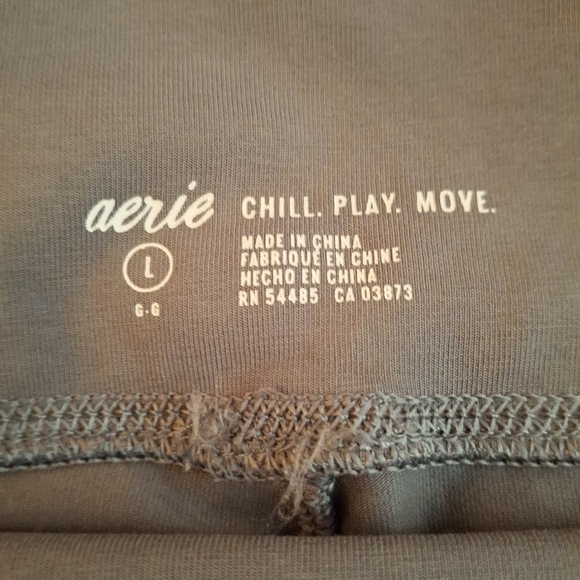 Aerie Women's High Waist Gray Leggings with White Tie Die - Picture 4 of 4